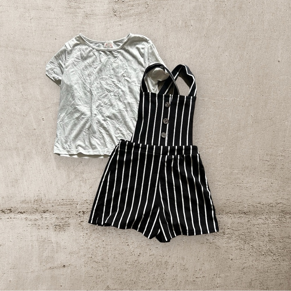 Heart & Arrow Girls 2 Piece Romper Set.